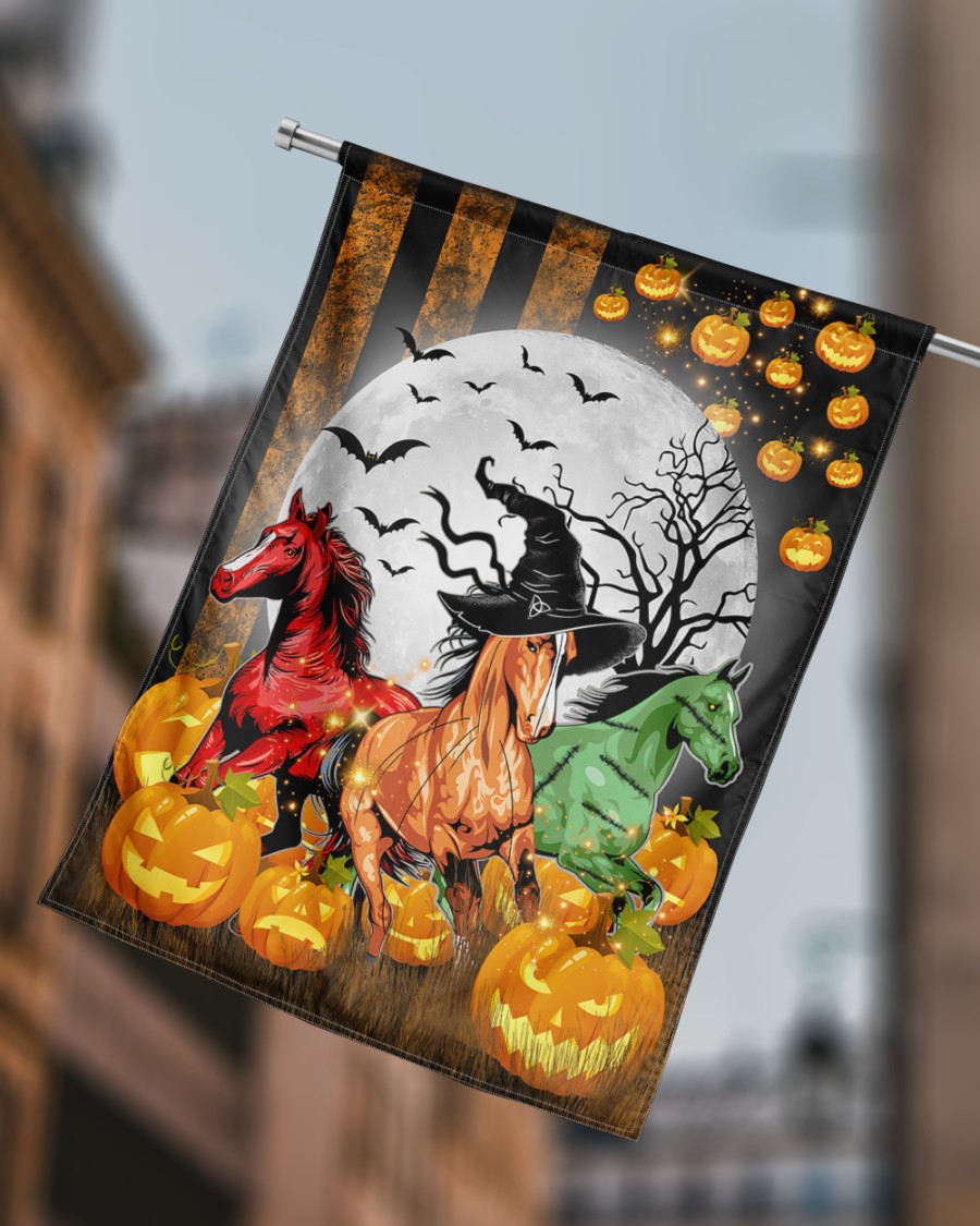Halloween Season Horse House Flag 0823