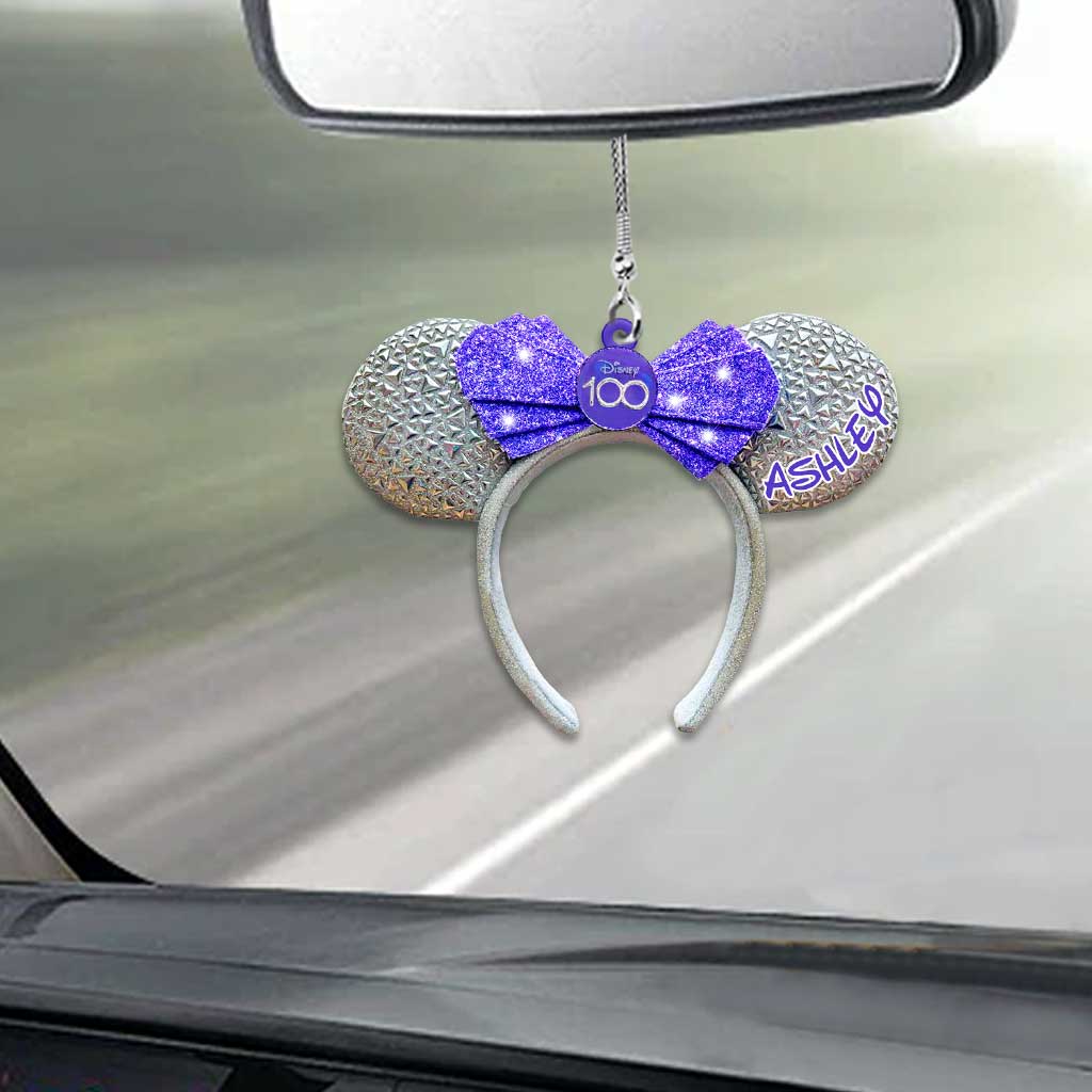 100 Years Of Wonder - Personalized Mouse Car ornament (Printed On Both Sides)