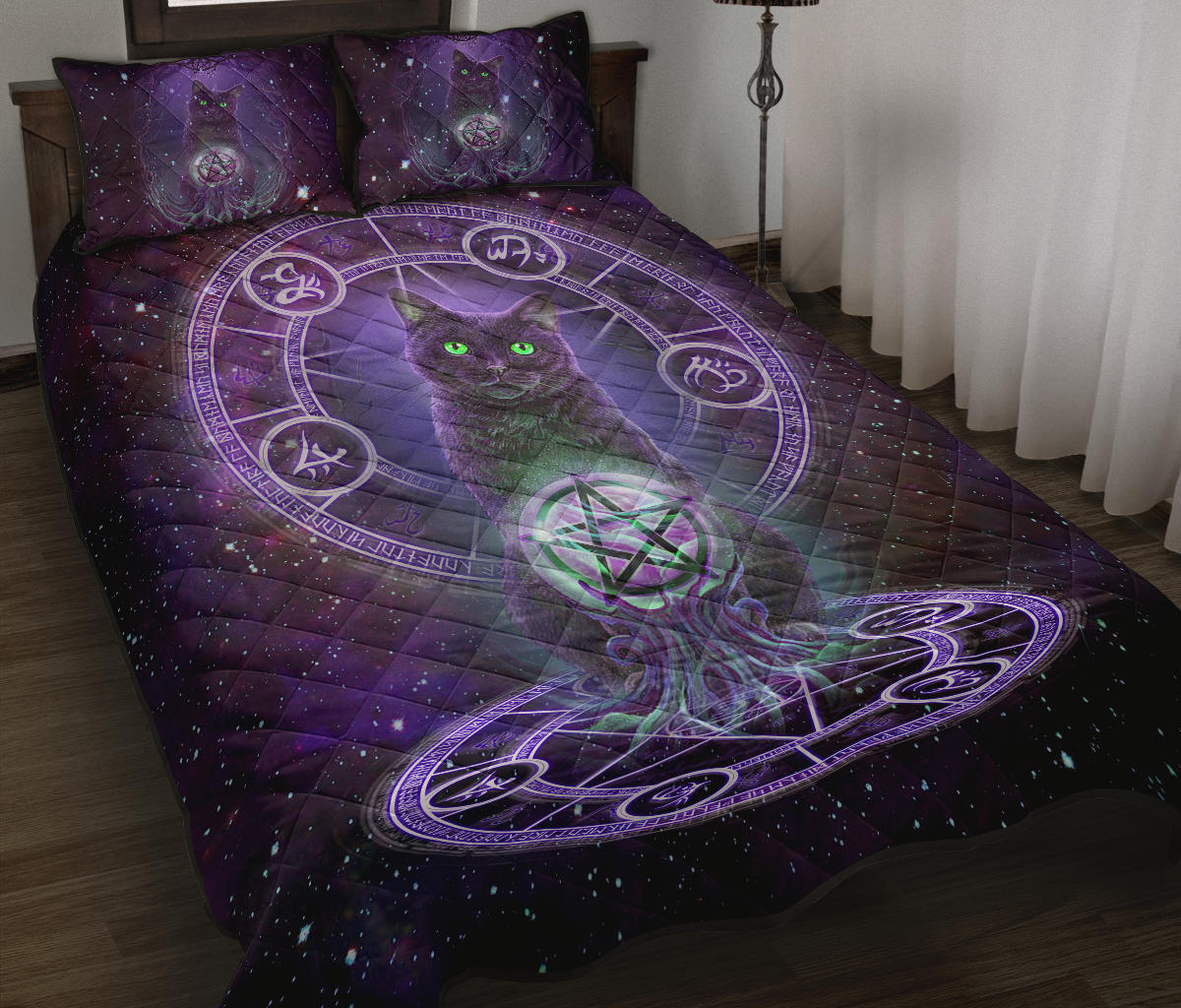 Magic Cat Witch - Witch Quilt Set 0822