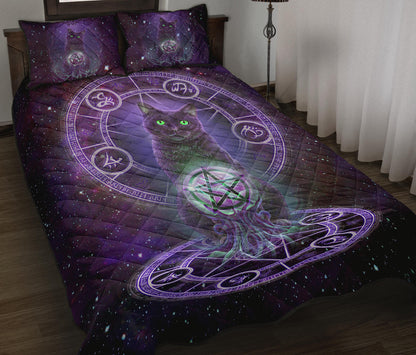 Magic Cat Witch - Witch Quilt Set 0822