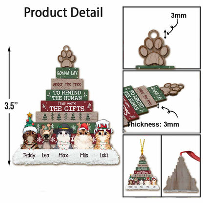 Gonna Lay Under The Tree - Personalized Christmas Cat Ornament