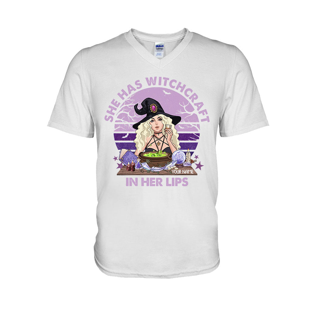 She Has Witchcraft In Her Lips - Personalized Witch T-shirt and Hoodie