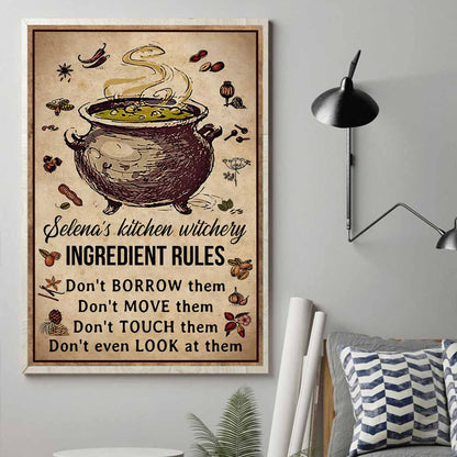 Witch Kitchen Rules Personalized Poster