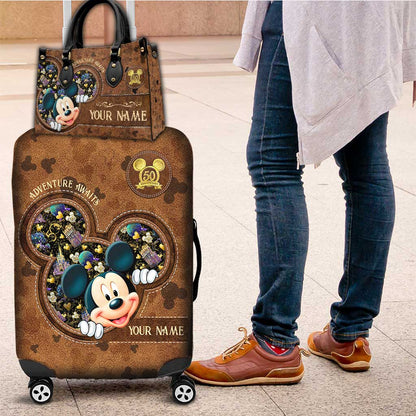 Adventure Awaits Magic Mouse Ears - Personalized Mouse Leather Handbag & Luggage Cover