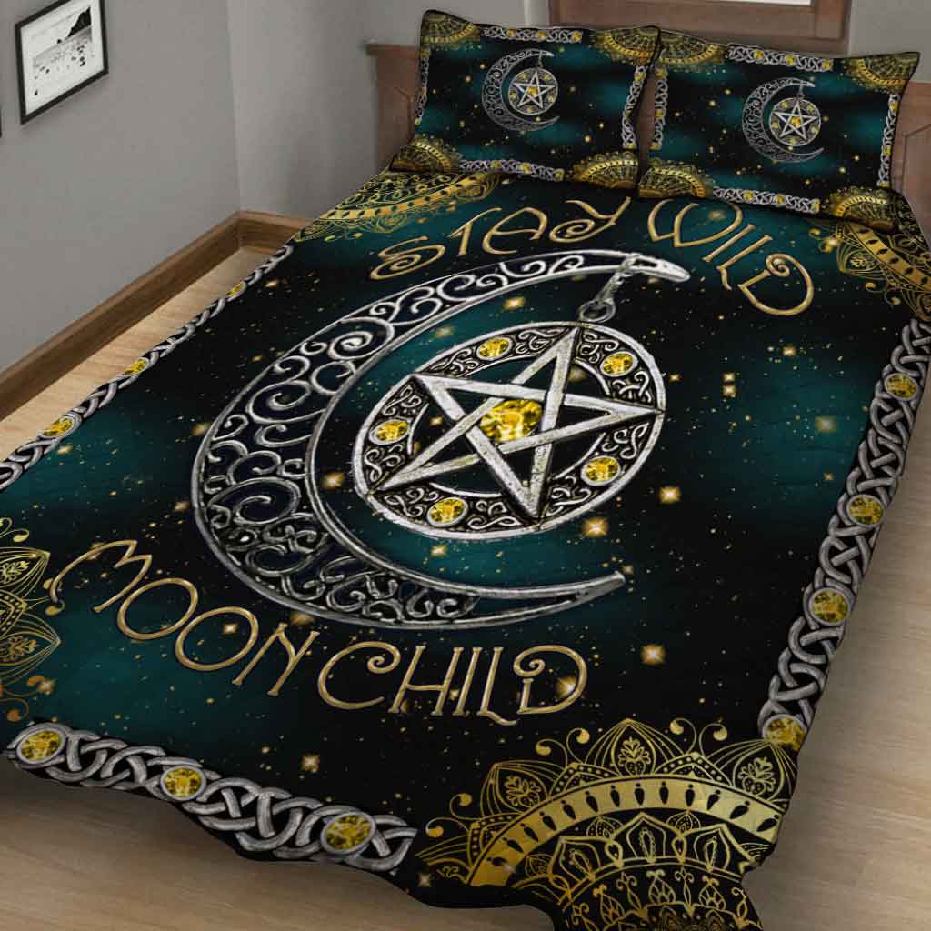 Stay Wild Moon Child Witch - Personalized Quilt Set