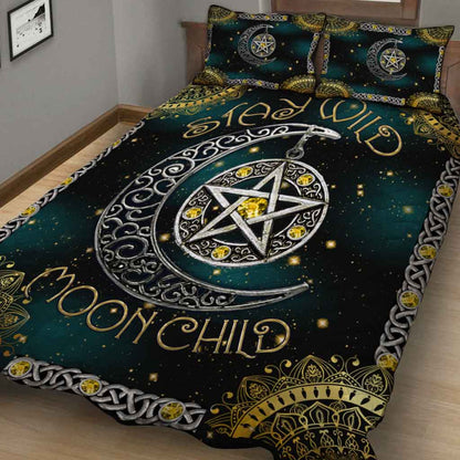 Stay Wild Moon Child Witch - Personalized Quilt Set