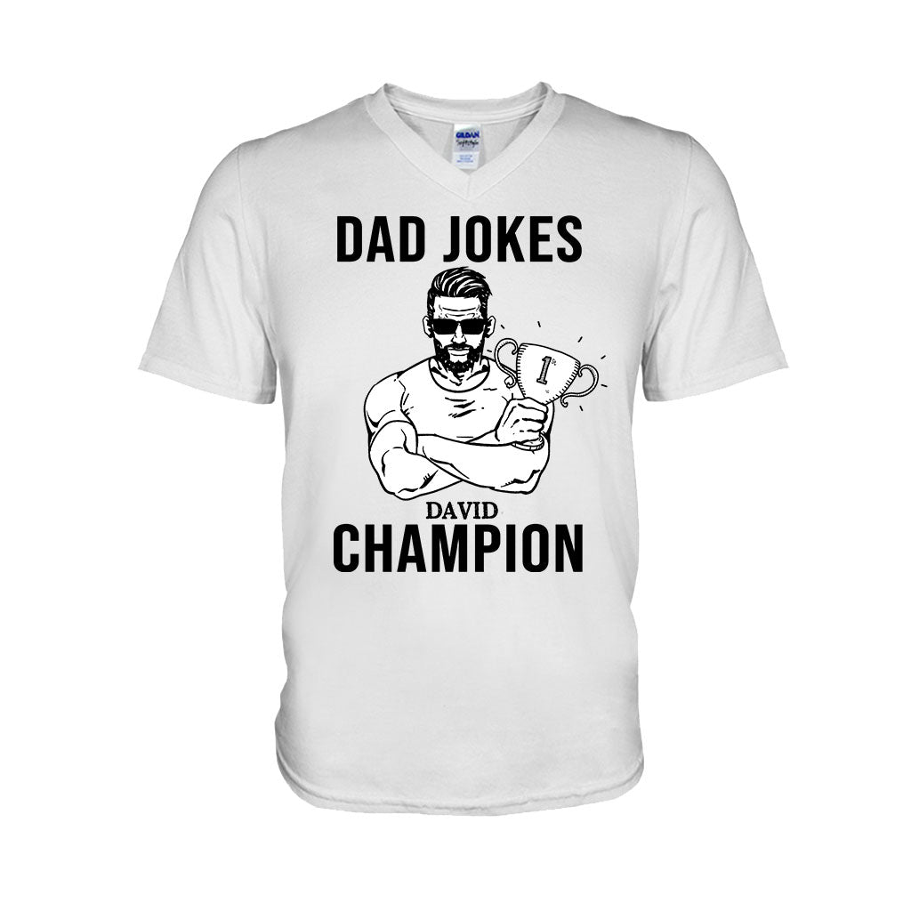 Dad Jokes Champion - Personalized Father's Day T-shirt and Hoodie