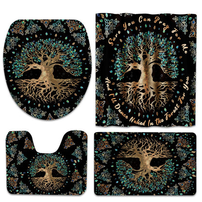 Sure You Can Pray For Me And I'll Dance Naked In The Forest For You - Witch Bathroom Curtain & Mats Set