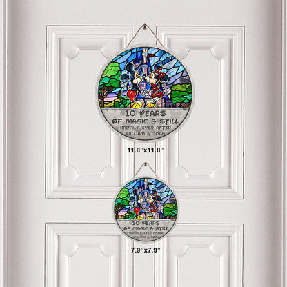 You And Me We Got This - Personalized Mouse Round Wood Sign