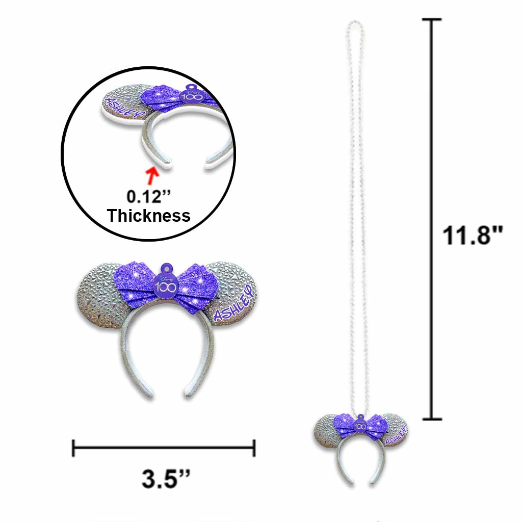 100 Years Of Wonder - Personalized Mouse Car ornament (Printed On Both Sides)