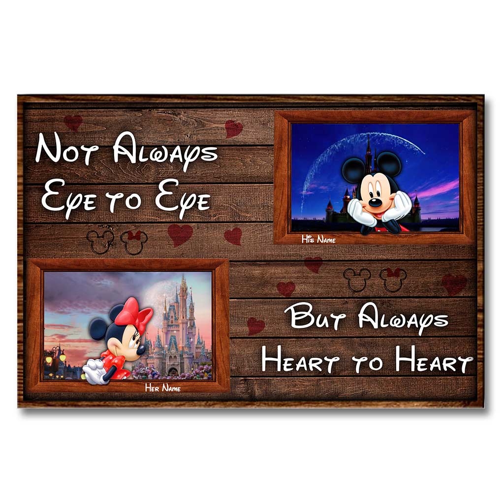 Always Heart To Heart - Personalized Couple Mouse Canvas And Poster