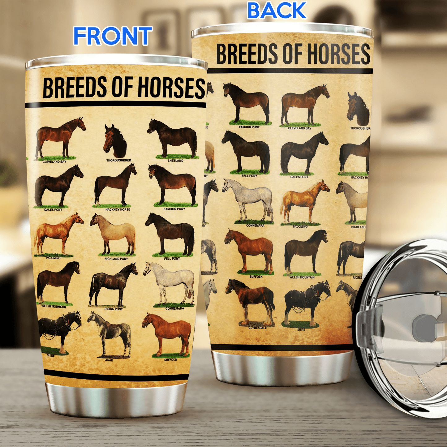 Breeds Of Horses Horse Tumbler 0523