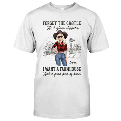 I Want A Farmhouse And A Good Pair Of Boots - Personalized Horse T-shirt and Hoodie