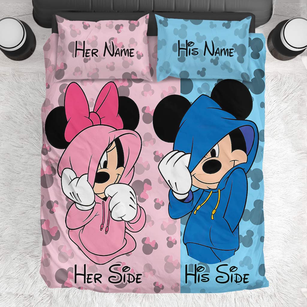 His Side Her Side - Personalized Mouse Bedding Set