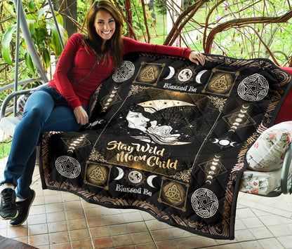 Stay Wild Moon Child Wicca - Witch Quilt 0822