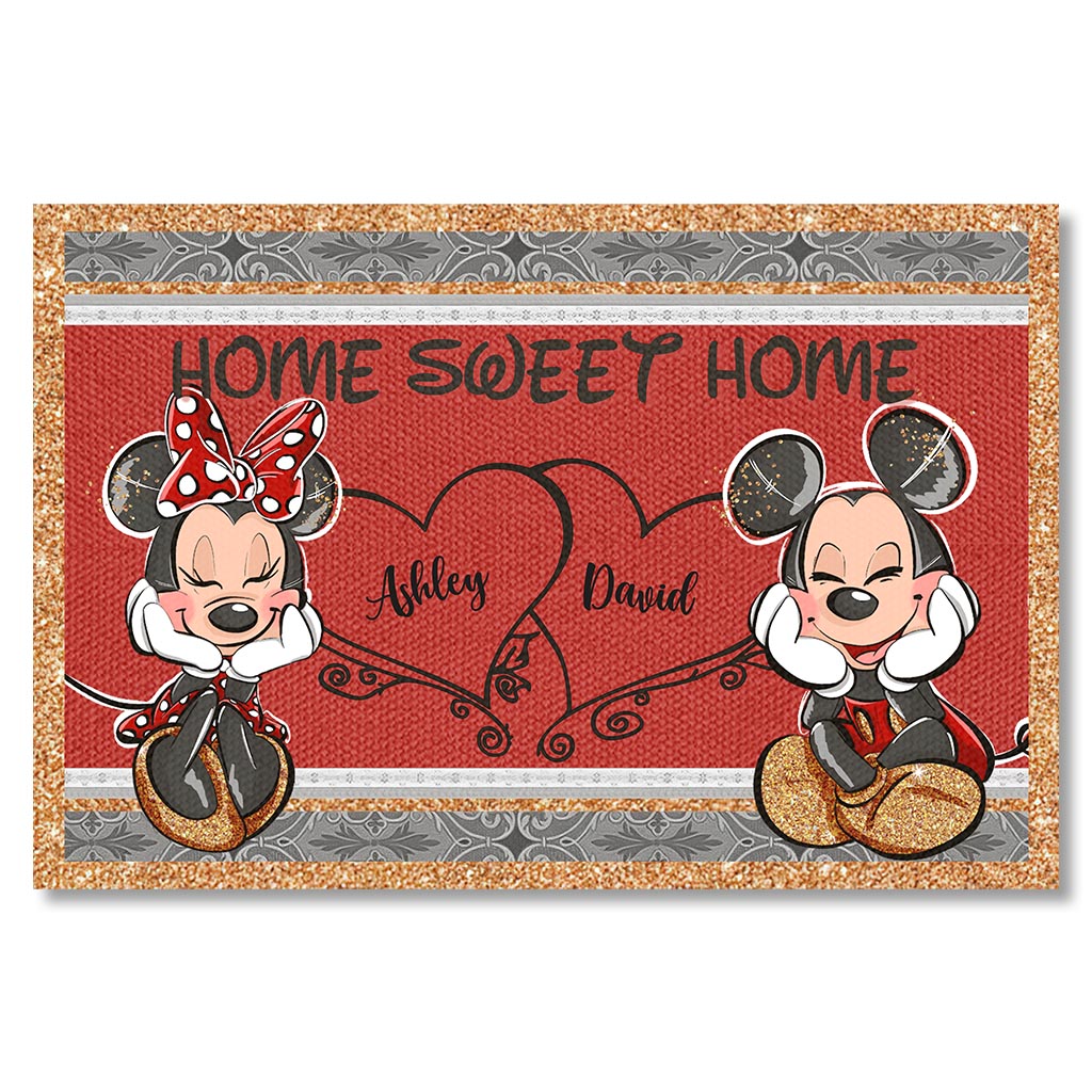 Home Sweet Home - Personalized Couple Mouse Doormat