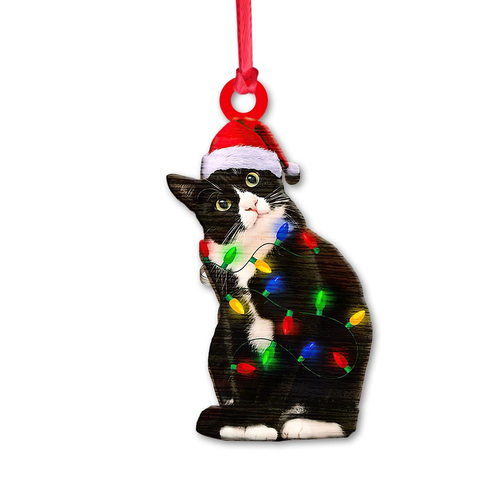 Tuxedo Cat - Cat Ornament (Printed On Both Sides) 1022