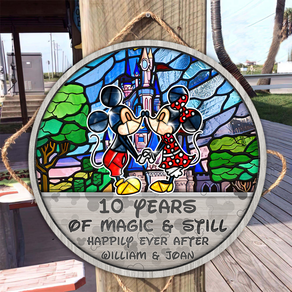 You And Me We Got This - Personalized Mouse Round Wood Sign