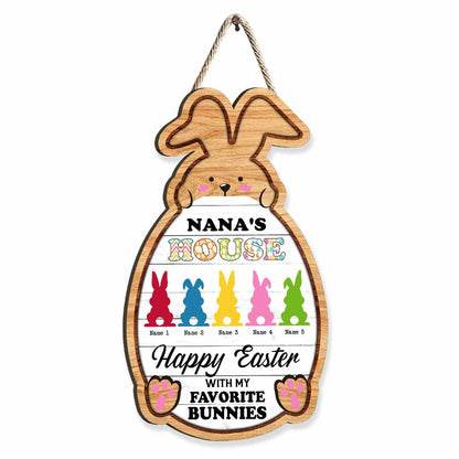 Happy Easter Nana's House - Personalized Grandma Wood Sign