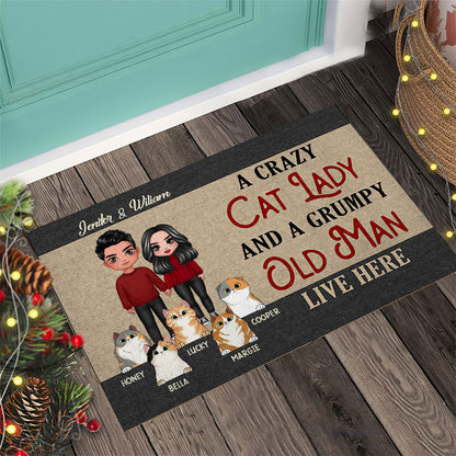 A Grumpy Old Man - Personalized Cat Doormat