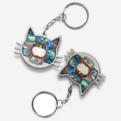 Drive Safely Cat Mommy - Personalized Cat Keychain (Printed On Both Sides)