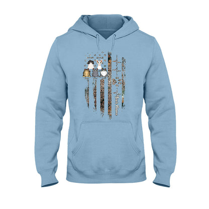 Love My Cats - Personalized Independence Day Cat T-shirt and Hoodie