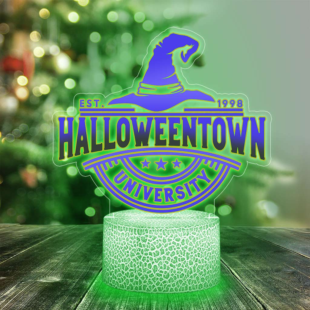 Halloween Town Witch Shaped Plaque Light Base