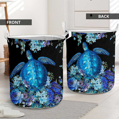 Love Blue Sea Turtle Storage Basket 0622