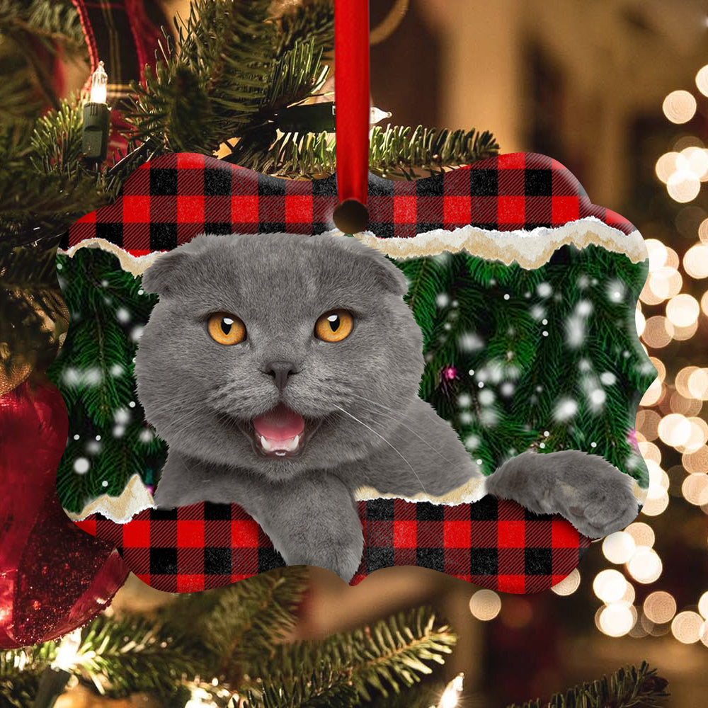 Christmas Cat Meowy Xmas - Cat Ornament (Printed On Both Sides) 1022