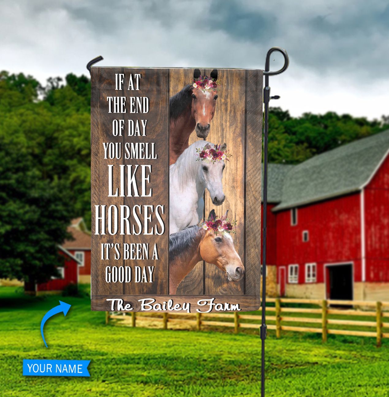 Horse Its Been A Good Day Personalized Horse Garden Flag 0523