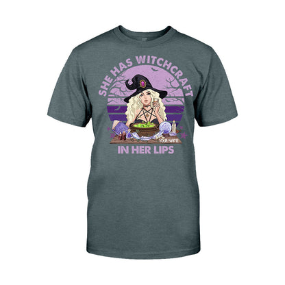 She Has Witchcraft In Her Lips - Personalized Witch T-shirt and Hoodie