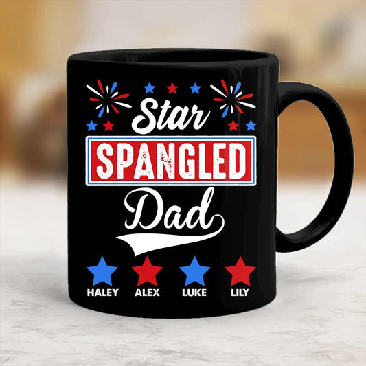 Star Spangled Dad - Personalized Independence Day Father Mug