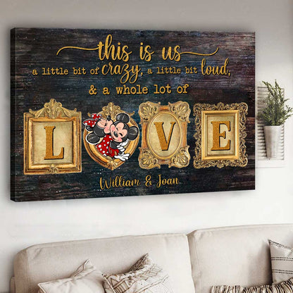 This Is Us - Personalized Couple Mouse Canvas And Poster