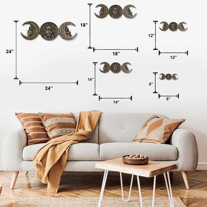 The Triple Goddess - Witch Cut Metal Sign With 3D Pattern Print