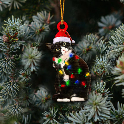 Tuxedo Cat - Cat Ornament (Printed On Both Sides) 1022