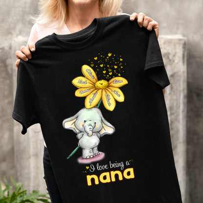 I Love Being A Nana - Personalized Mother's Day Grandma T-shirt and Hoodie