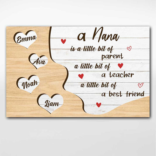 A Little Bit Of A Best Friend - Personalized Grandma Poster