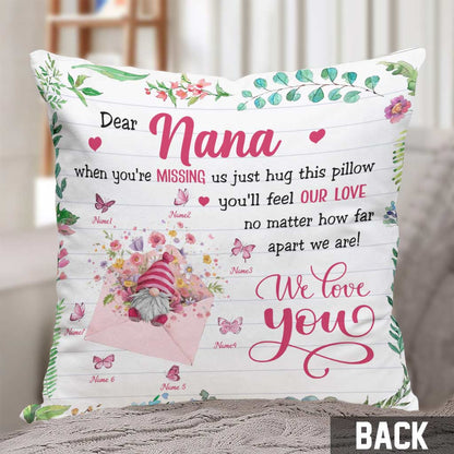 Dear Nana - Personalized Grandma Throw Pillow