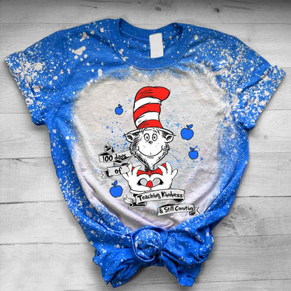 100 Days Of Teaching Kindness - Handmade Bleached Shirts