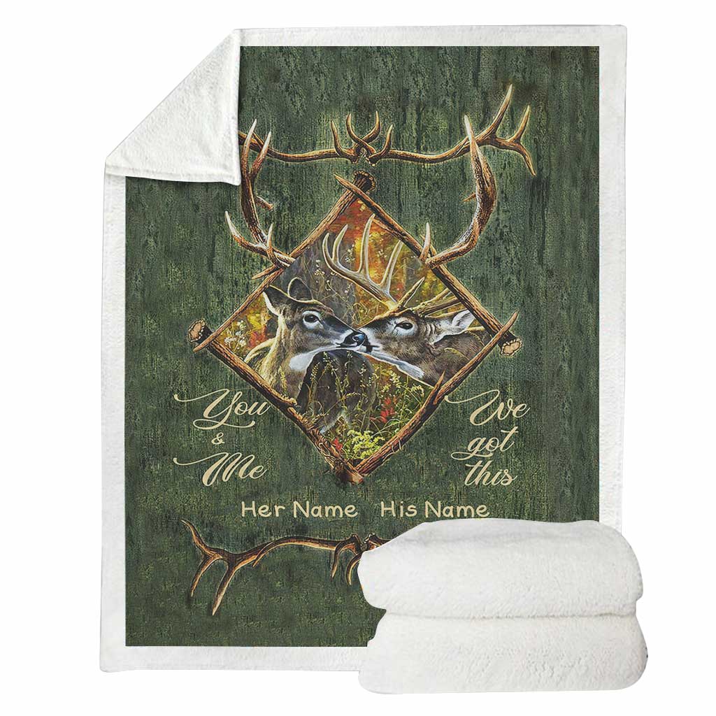 You & Me - Personalized Couple Hunting Blanket