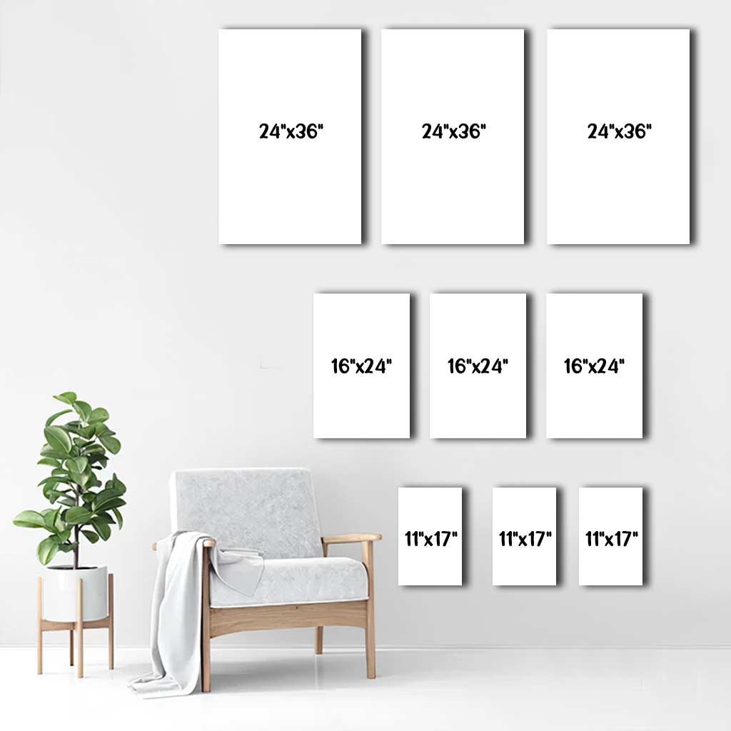 Purple Pentacle Witch Vibes - Poster & Canvas Set