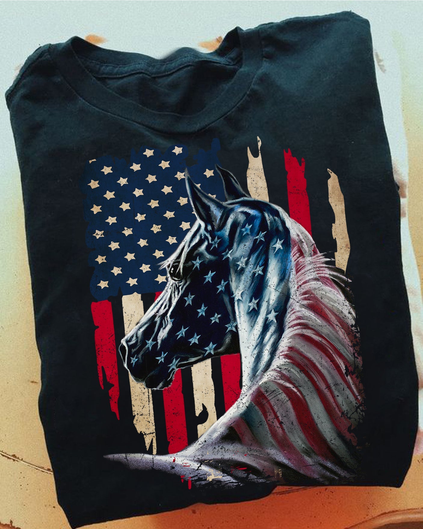 American Flag Horse T-shirt and Hoodie 0523