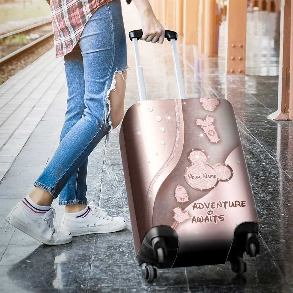 Adventure Awaits - Personalized Mouse Luggage Cover
