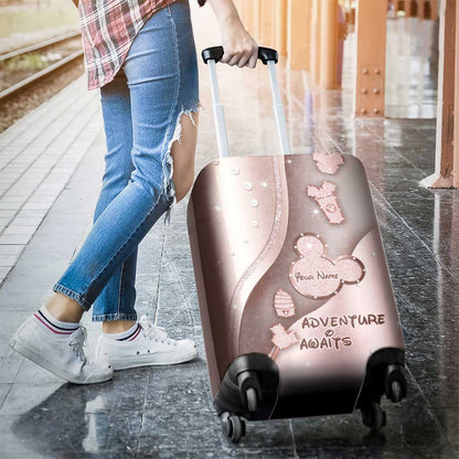Adventure Awaits - Personalized Mouse Luggage Cover