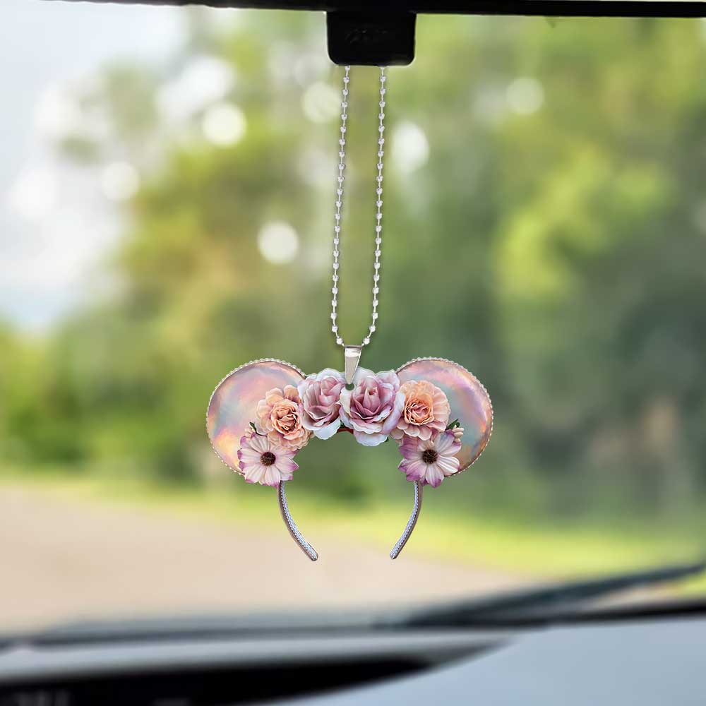 Flower Breath Mouse Ears - Car ornament (Printed On Both Sides)