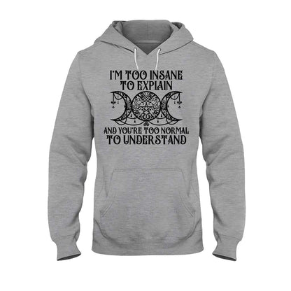 I'm Too Insane To Explain You're Too Normal To Understand - Witch T-shirt and Hoodie