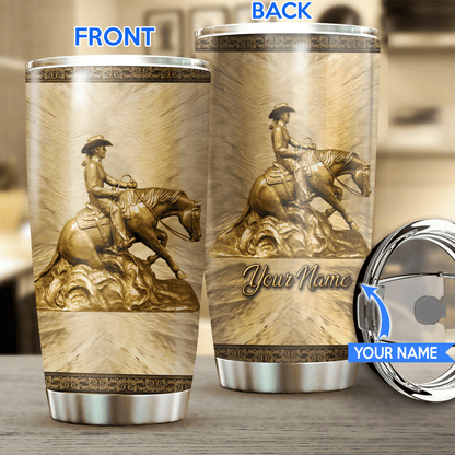Reining Horse Personalized Horse Tumbler 0523