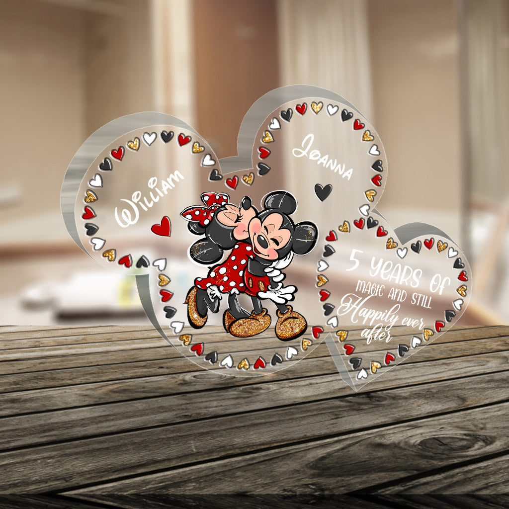 Years Of Magic - Personalized Couple Mouse Custom Shaped Acrylic Plaque