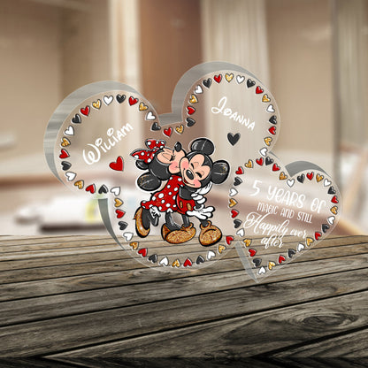 Years Of Magic - Personalized Couple Mouse Custom Shaped Acrylic Plaque