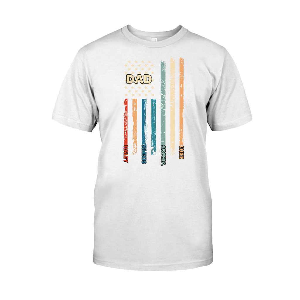 Stars And Stripes - Personalized Independence Day Father T-shirt and Hoodie